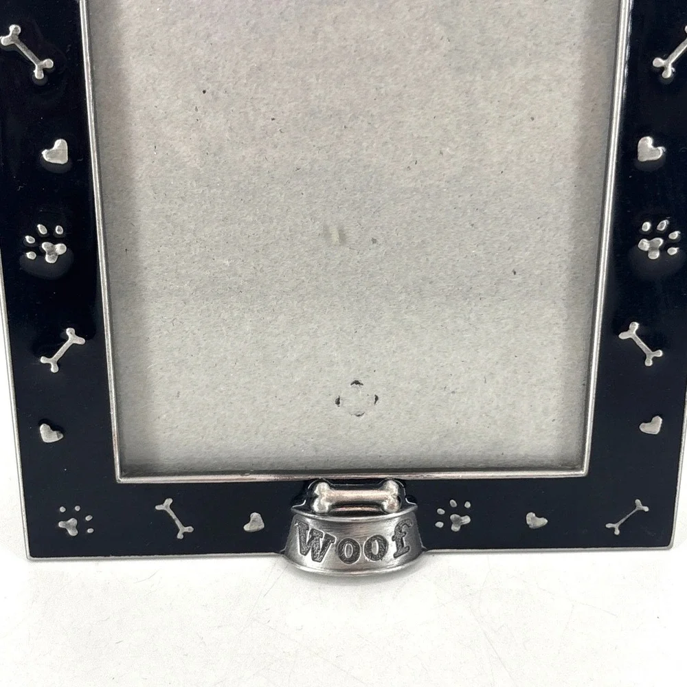 Vintage Y2K Metal I Love My Dog Picture Frame 3.5